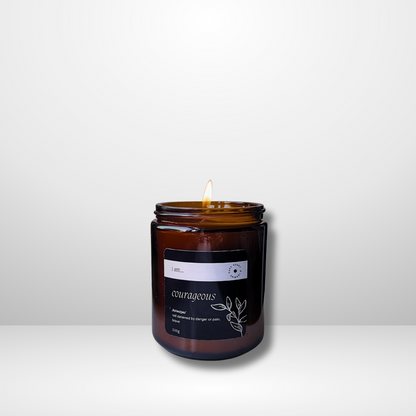 ‘I Am’.. Courageous: Dark Honey & Jasmine Scented Candle